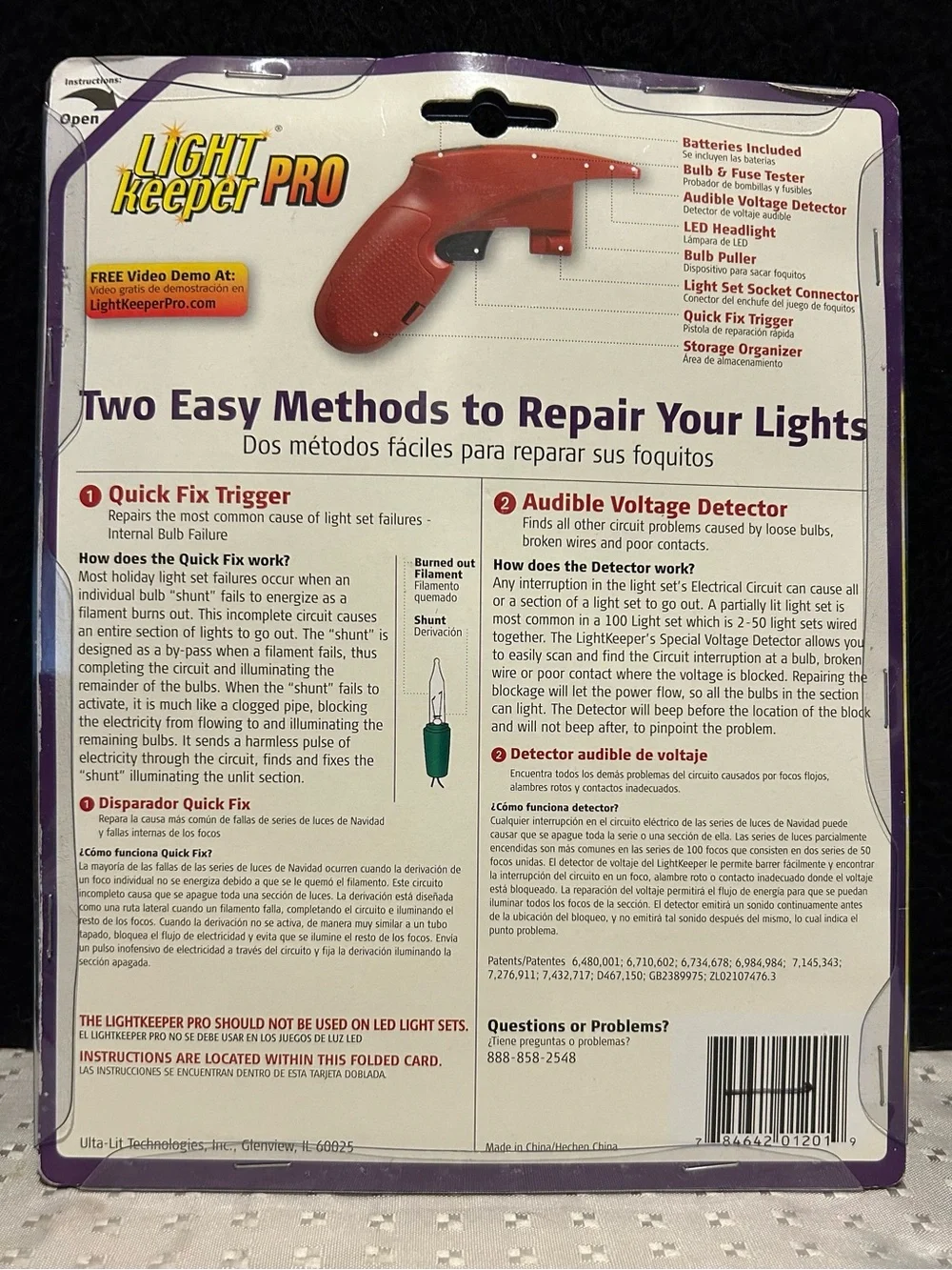 Light Keeper Pro Repair Tool, Fixes Light Sets & Pre-Lit Trees, Ulta-Lit NIP